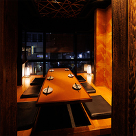 凛とした“大人の隠れ家”個室で寛ぎのひとときを。