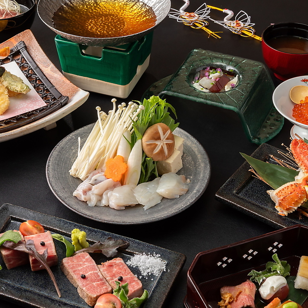 高級食材を贅沢に使用したコース◎季節ごとの旬の味覚も取り入れその時期ならではの美味しさをご提供