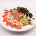 料理メニュー写真&nbsp;有明海苔ドレッシングのスモークサーモンサラダ