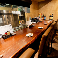 オープンキッチンのカウンター！目の前で調理します！