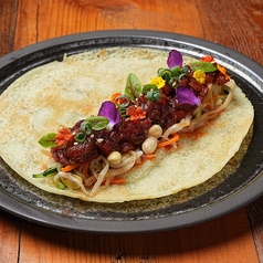 桜ユッケとナムル 宮廷クレープ