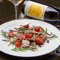 豚ほほ肉のタリアータ