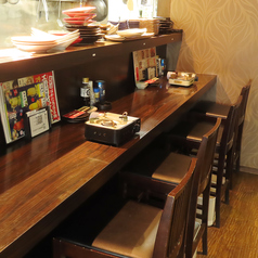 おひとり様も大歓迎！おひとり様用のカウンター席もご用意。でしっとりお酒をどうぞ☆