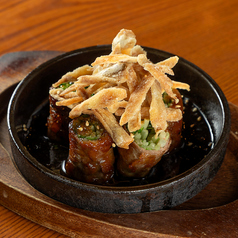 京水菜の黒毛和牛肉巻き