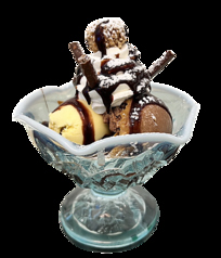3種のアイスのチョコレートパフェ