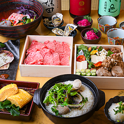 日本酒と贅沢な食材を堪能する優雅なひと時をお楽しみ下さい。