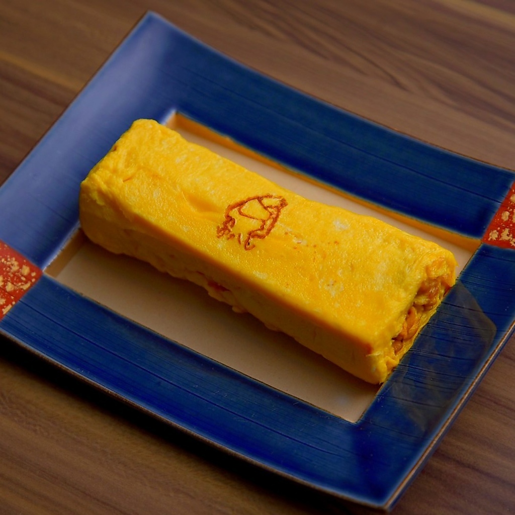 ゆかしのロゴ入り厚焼き玉子は是非食べてほしい一品です！