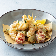 エビとズッキーニのサクサク揚げ