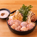 料理メニュー写真&nbsp;鴨肉と鶏肉のすき焼き　山椒とろろ