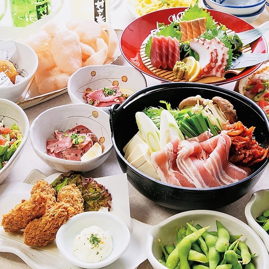 内容充実の飲み放題付きコースが4000円(税込)～でコスパ抜群！料理の品数も豊富で大満足間違いなし♪