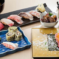 ランチやディナーに！旬を味わう上質な鮨コース