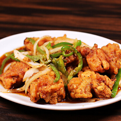 鶏の黒胡椒炒め