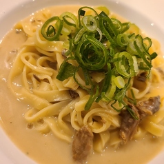 鯖味噌クリームパスタ