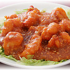 プリプリむきエビのチリソース煮　9匹