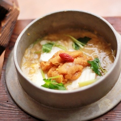 釜盛りウニ豆冨 玉子あんかけ