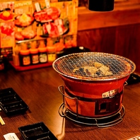 絶品！七輪焼肉の店★吸煙パイプで煙対策もバッチリ！