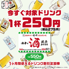 来るたびおトク♪田中の酒飲みパス