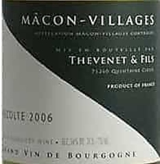 マコン・ヴィラージュ　テブネ・カンティーヌ　