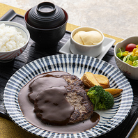 神戸牛ハンバーグ御膳もランチで人気です！