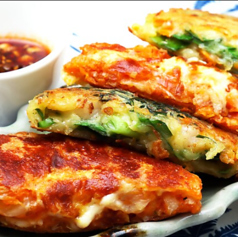 海鮮チヂミ&チーズキムチチヂミ スモールサイズ