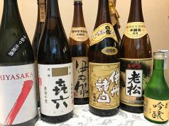 お寿司やお料理に合う、焼酎や日本酒など豊富に用意◎