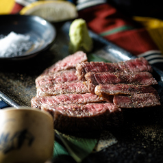 和牛ランプの炭火炙り焼き ~脂身の少ないさっぱりとした赤身肉をレアで~