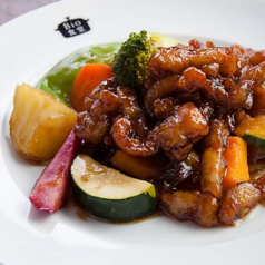 豚バラ肉とお野菜のバルサミコソース和え