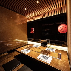 掘りごたつ席はすべてすだれで区切られてます。宴会は最大40名様迄収容可能となっております。