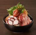 料理メニュー写真&nbsp;梅とタコのしそ豚もんじゃ