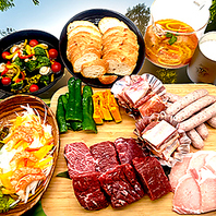 ブロック肉とアヒージョの贅沢BBQコース