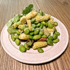 ごろっとヤングコーンと枝豆のアーリオオーリオ
