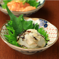 平目の塩昆布和え