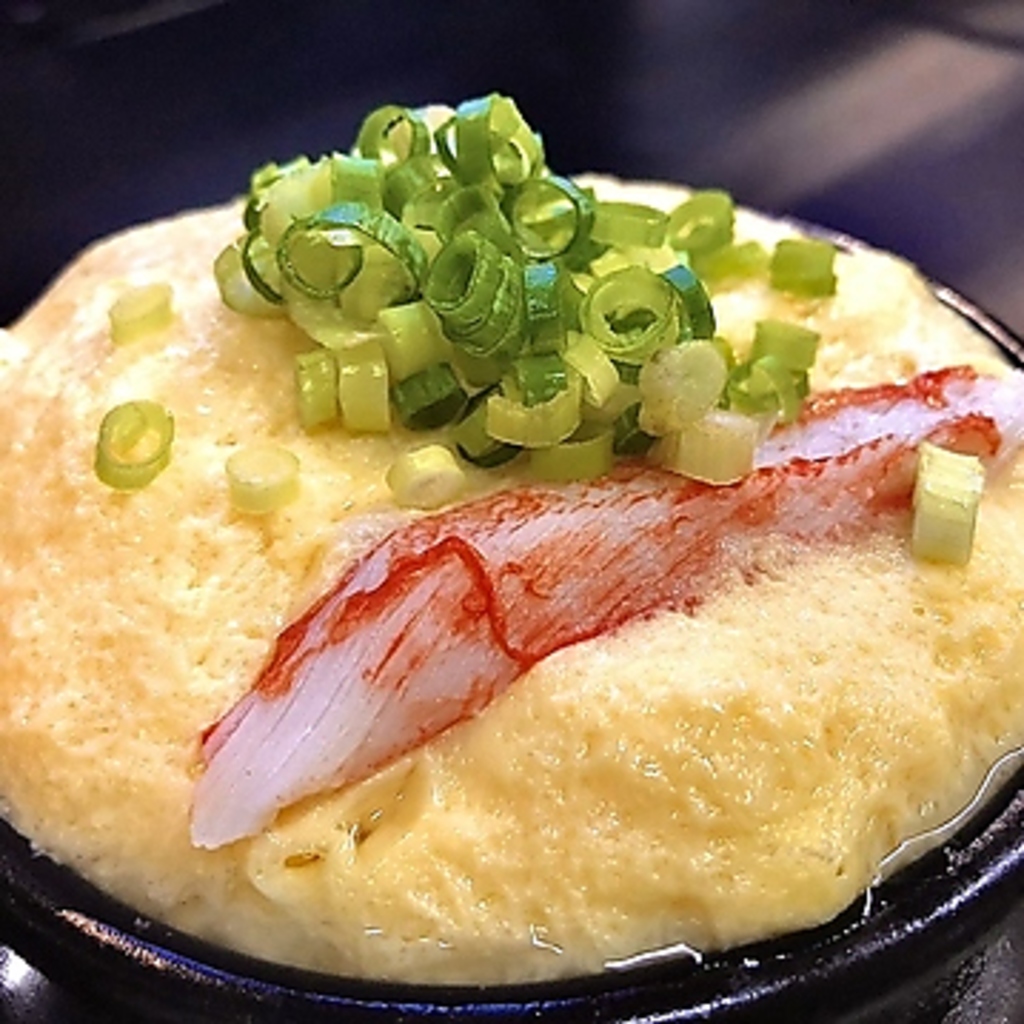 韓国式茶碗蒸し「ケランチム」に蟹を入れました♪ふんわりとした食感や絶品出汁をお楽しみください◎