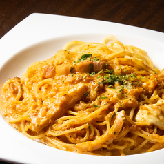 ベーコンとモッツアレラのトマトクリーム