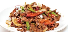 羊肉のクミン風味炒め/牛肉と黒コショウ炒め