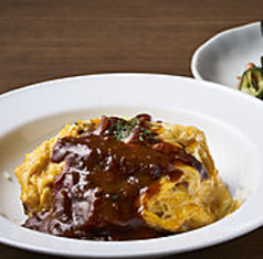 鉄板オムライスデミグラスソース