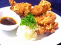 料理メニュー写真&nbsp;塩麹チキンの竜田揚げ　大葉おろし添え