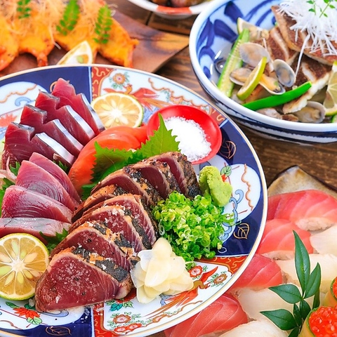 須崎直送のお魚や四万十鶏、土佐和牛などこだわり食材を使った創作料理をご提供！