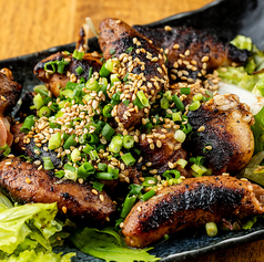 ホルモンの火柱焼き