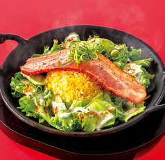 1枚ベーコンのレタス炒飯