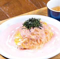 たらこクリームのオムライス