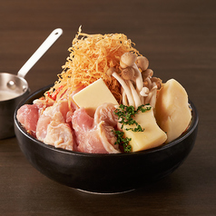 鶏ときのこのクリームもんじゃ
