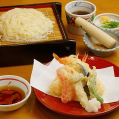 天ざる定食　細うどん