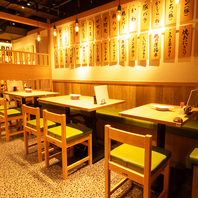 団体利用は40名様まで入れるテーブルをご用意！