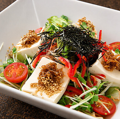 山椒じゃこ豆腐サラダ 胡麻味