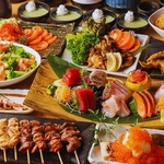 飲み放題付きコース各種ご用意しております。季節のご宴会、お仕事終わりにもお気軽にどうぞ。