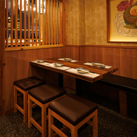 プライベート空間を楽しめる完全個室♪