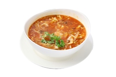海鮮サンラータン/台湾風魚すり身肉団子スープ