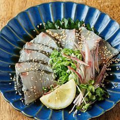 カンパチ黒炙りゴマ薬味ポン酢