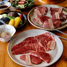 おまかせ+馬刺し+馬レバー刺し